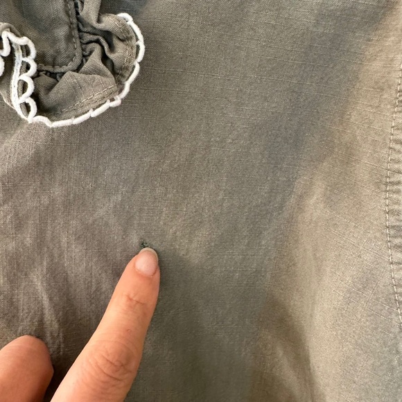 Rudy Jude Pillowcase Button down shirt with lace in sage size XXL - Picture 7 of 7